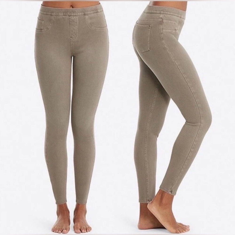 SPANX Women’s Jean-ish Ankle Denim Leggings - Earthy‎ Taupe - Size Small